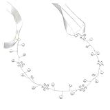 Diadema de cristal con perlas de hoja: un complemento perfecto para bodas, fiestas de maquillaje, viajes, playas y te convierte en el centro de la multitud.