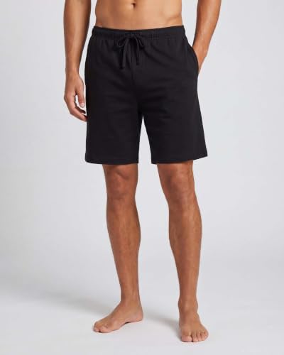 Image of Real Essentials 3 Pack: Mens Cotton Ultra-Soft Knit Sleep Pajama Shorts & Lounge Wear (Available In Big & Tall)