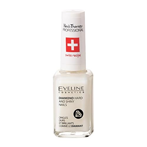 Eveline Cosmetics Diamond Nail Professional Therapy Conditioner Hardener Strengthener | 12 ML | Repair Treatment Nail Serum | Formaldehyde-free | Titanium Formula