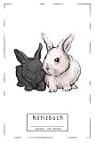 Notizbuch: Hase, Kaninchen | A5 (6x9), kariert, Softcover, 120 Seiten mit Seitenzahlen | Notizheft, Schreibheft, Ideenbuch | Haustiere