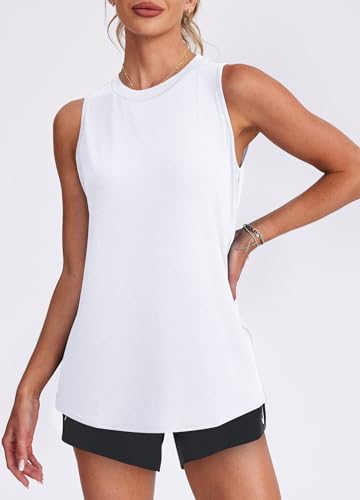 Image of Womens Workout Tank Tops Lightweight Sleeveless Shirts for Women Loose Fit Tops for Athletic Running Tennis Yoga