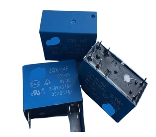 Relé de 6 pines JQX-14F 009-1H interruptor electromecánico 9V 16A