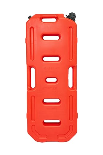 ROCK CLIMBER Universal 20L Plastic Jerry Can for Cars | Red Fuel/Water Container | Durable Portable & Leak-Proof