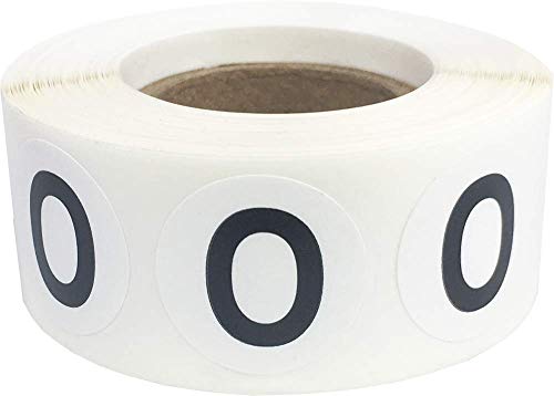 Étiquettes rondes en forme de lettre O 19 cm lot de 500 pièces pour marquage