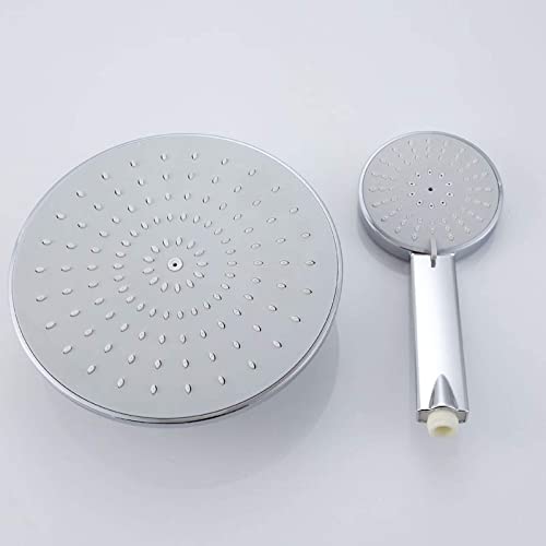 Système de douche complet mural chromé avec mitigeur laiton