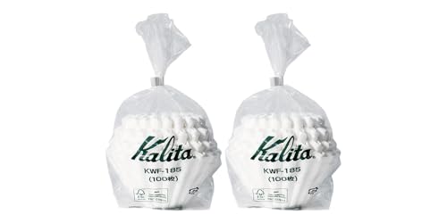 Twin Pack Kalita 22212 Wave Filters, 185, Pack of 200 Total, White (Japan Import)