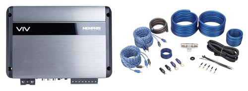 Audiosavings Bundle: (1) Memphis Audio VIV600.4V2 SixFive Series 600w 4-Channel Car Amplifier Amp w/DSP Bundle with Rockville RWK42 4 Chan Car Amp Wiring Installation Wire Kit (2) RCA's (2 Items)