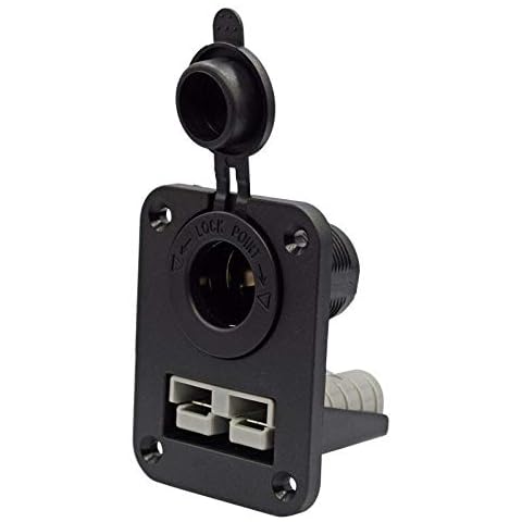 zilitol Anderson Plug C-Igarette Lighter Socket Charger Flush Mount Recessed Plate for Caravan Boat Truck Cover
