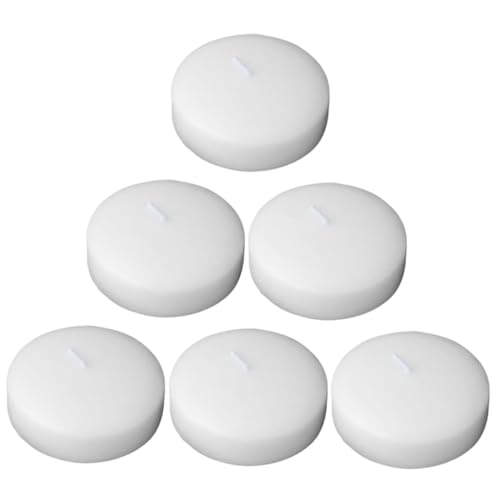FUNOMOCYA Unscented Floating Candles Set 6 Pack Round Led Lighted Perfect for Wedding Party