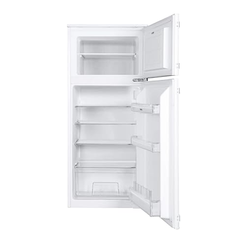Amica Einbau Kühl Gefrierkombination Doppeltür mit Gefrierfach oben für 122 cm Nische, Schlepptür-Technik, Inverter Kompressor, elektronische Steuerung, Tür-Offen-Alarm
