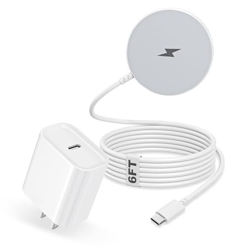 Image of Magnetic iPhone Wireless Charger,6FT Fast Charging Apple Mag Safe Charger | Wireless Charging Pad for iPhone Air /17 Pro Max /16 Pro /16 Plus /15 Pro /14 /13 /12 /11 /AirPods 3 /Pro 3 /2 Phone Mag safe Charge Pad