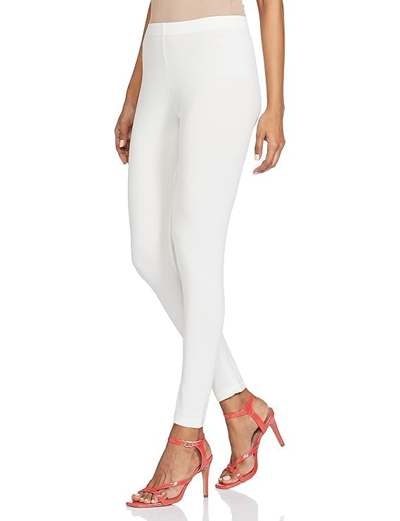 qyvella Women’s White Ankle Length Leggings | Soft Stretchable Slim Fit Tights for Casual Wear, Yoga, Gym, Lounge & Daily Use | High Waist Comfortable Breathable Solid Pants for Women-picture-27