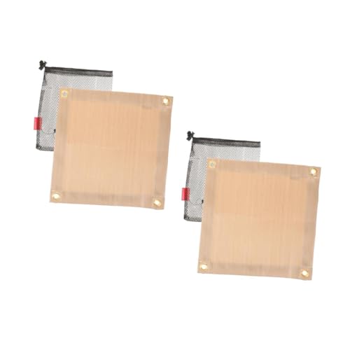 Toddmomy 2 Juegos paño ignífugo Fire Blanket Mantas antifuego Mantas ignifugas Mini ladrillo refractario cámping Accesorio para Acampar Conveniente Aislante Fibra de Vidrio Coffee