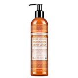 Dr. Bronner's Organic Lotion (Orange Coconut, 8 Ounce) – Organic Moisturizer for Hands, Face & Body – Vegan, Non-GMO