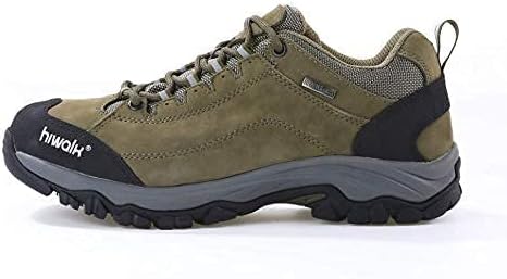 HIWALK Zapatos de senderismo impermeables confort mediados tobillo montañismo zapatos transpirable ligero escalada camping trekking al aire libre
