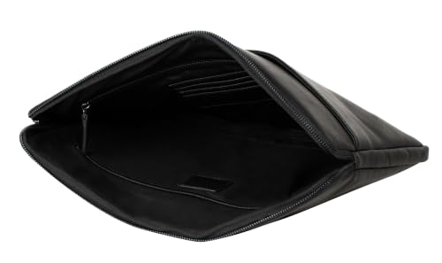 Fa.Volmer ® Brązowa torba na laptopa z prawdziwej skóry bawolej do MacBooków, notebooków, laptopów i tabletów o rozmiarze do 17″ I 28 x 39 cm | aktówka A4 | VO2402-Black