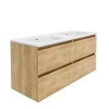 Baikal Mueble de Baño Rubi. Mueble MONTADO. 4 Cajones Suspendido con Lavabo....