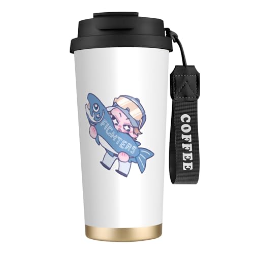 ステンレスカップ 北海道日本ハムファイターズ 車用タンブラー 大容量 マグボトル 水筒 車用コップ おしゃれ 大容量 保冷 保温 真空断熱 ストロー付き 蓋付き 直飲み ウォーターボトル 持ち運び便利 男女兼用 プレゼント オフィス 家庭用 車載用 500