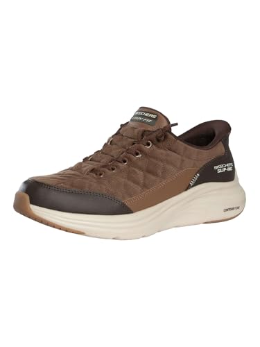 Skechers Contour Foam Cordelux, Zapatillas Hombre, Brown Corduroy/PU, 48.5 EU