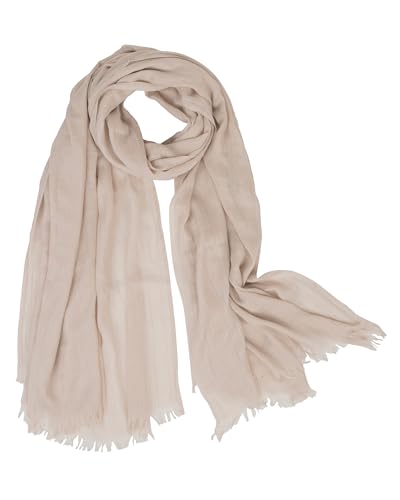 Women Long Lightweight Linen Scarf Shawls Extra Large Soft Beach Shawls-Wraps Long-Sunscreen-Body-Scarves (76.77×39.37