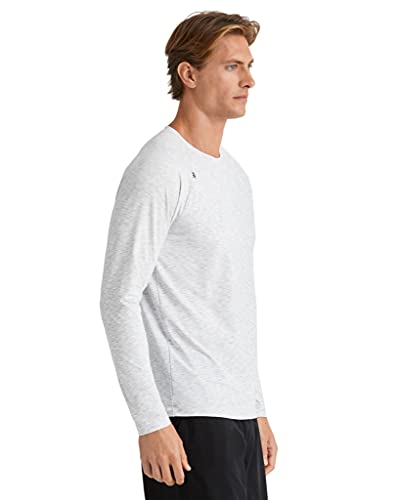 Rhone Reign Mens Long Sleeve Workout Shirts, Anti-Odor, Quick Dry Mens Gym Shirts, UPF 50+3