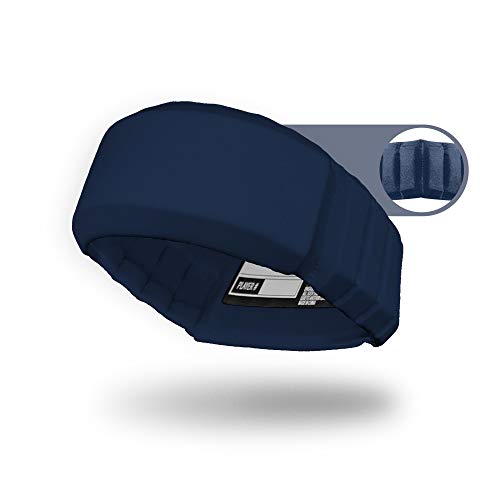 GameBreaker Aura Headband - Protective Soccer and Football Headband for Men and Women, Lightweight Head Gear, Quick-Wick Headguard, Soccer Equipment for Injury Prevention (Navy Blue, XL-XXL)
