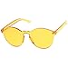 zeroUV One Piece PC Lens Rimless Ultra-Bold Colorful Mono Block Sunglasses 60mm (Orange)