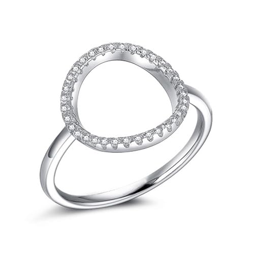 Bague femme argent cercle creux idéal pour un style chic