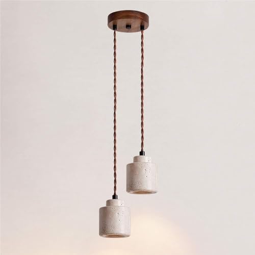 Plafond suspension light G4 en pierre naturelle et verre vintage