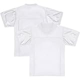 Youth Blank Football Jersey,Kids Mesh Plain Football Shirt 90s Hip Hop Retro Dry-Fit Soccer Sport Tee for...
