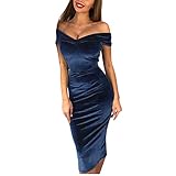 Geschenke Für Frauen Strickkleid Damen, Helloween Kostüme Für Frauen Kleider Röcke Herbst Abendkleid Langes Kleid Röcke Kurz Leder Minirock Standesamtliche Kleider Ivy (Marine-2, M)