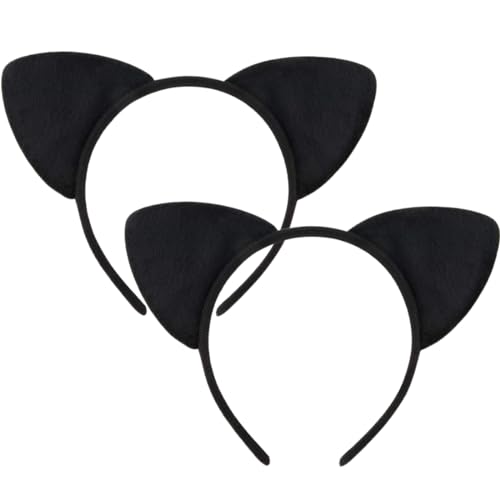 2 Pezzi Fascia per Capelli con Orecchie di Gatto per Ragazze Gatto Orecchie Fasce Dell'orecchio Capelli Hoops Fermagli per Partito