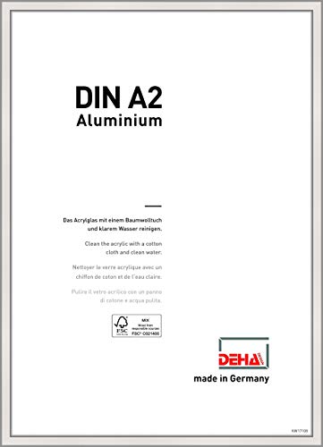 DEHA Design marco de aluminio Boston, 42x59,4 (A2) cm, plata Cover