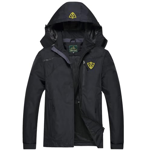 GIISAM Rain Jacket Mens Rain Coat Packable Waterproof...