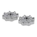 Zilimontt Runder Radgriff für HVAC-Messgeräte und Wasserhahn-Verteiler, Kunststoffknauf mit 6,6 mm quadratischem Montageanschluss, silberfarben, 2 Stück