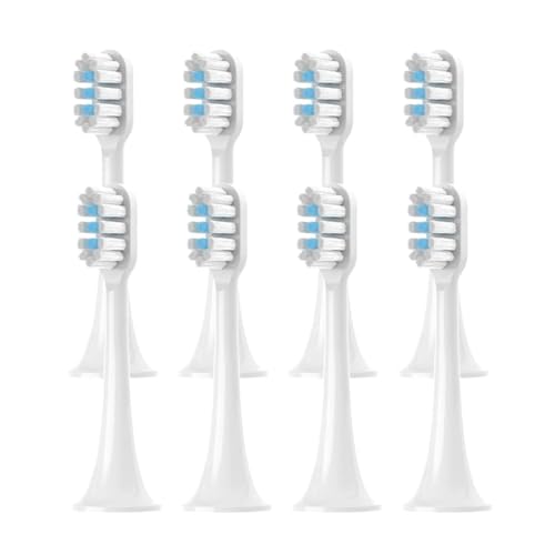 �݊���������܂��V���I�~ MIJIA T302 �����p���u���V�w�b�h 4/8/12/16�� �\�j�b�N�d���|���@�p�\�t�g�уu���V(T302 White Blue-8pcs)