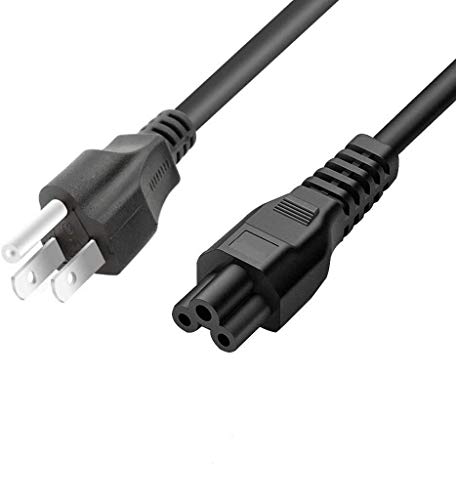 DTK 4 Ft / 1.2M IEC-60320 IEC-320-C5 3 Prong Mickey Mouse Plug Power Cord for HP DELL ASUS ACER Sony Lenovo Samsung AC Adapter Laptop Notebook Computer Charger Cable to NEMA 5-15P