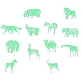 DECOMELODY 60個 夜光動物モデル壁シール 暗闇で光る種クリーチャーデザイン インテリア装飾用 部屋にな な蛍光ステッカー