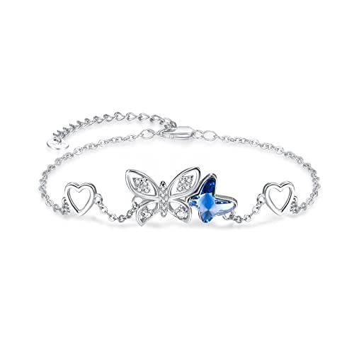 Bracelet papillon argent femme REDSUN, le cadeau d'anniversaire idéal pour épouse
