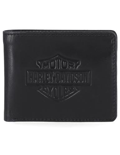 Harley-Davidson Men's Genuine Leather Rfid Blocking Wallet