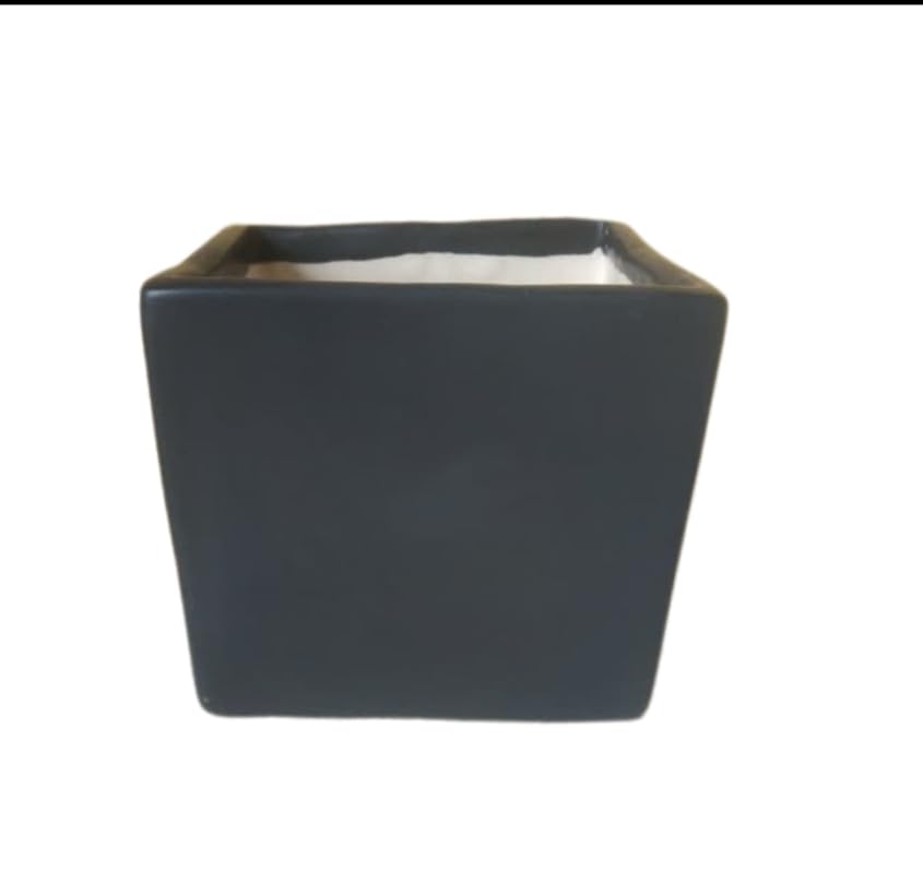 Premium Matte Black Square Shape Ceramic Pot 4 by 4 Inch (B0CHXF5Y34) Amazon Price History, Amazon Price Tracker
