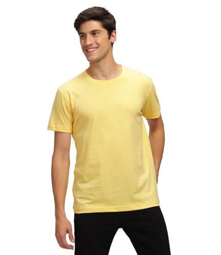 Image of Men T Shirt Cotton Round Neck | Solid Cotton Tee Half Sleeve | Breathable Casual T Shirt for Men | Stylish Round Neck Casual Wear | 12 Colors
