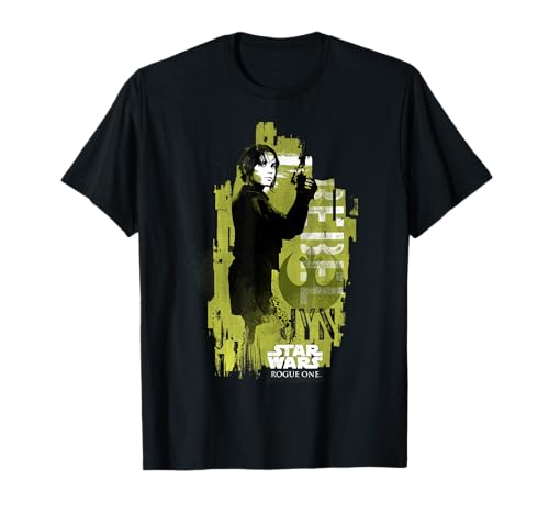 Star Wars Rogue One Jyn Erso Grunge Profile Graphic Tee T-Shirt