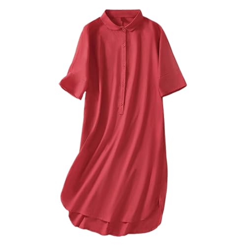 Robe d'été en mousseline légère avec poches et boutons chic