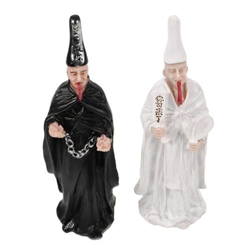 JEWEDECO 2 Piezas De Accesorios para Mesa De Arena, Figuras De Resina para Manualidades, Decoración De Figuras, Estatuas Espeluznantes, Figuras De Mesa De Arena para Exhibición, Figuras De