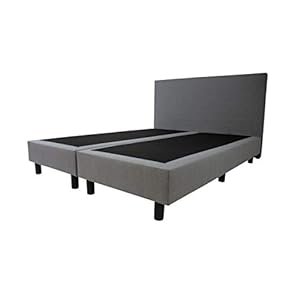 Boxspring Basic zonder matras heeft een goede prijs/kwaliteit verhouding (Antraciet, 180×200)