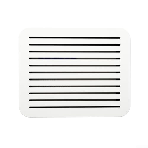 Decorative Fuse Box Cover for Electric Meter, Wall Mounted Flip Design Cabinet with PP Wood Panel, for Slim 34x24 cm Enclosure Compatible with 30x20 cm Meter Box, White(B)