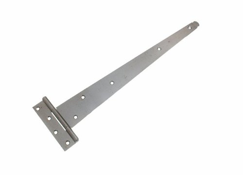 Charnières en T 38 cm en acier BZP pour porte de jardin - Lot de 12