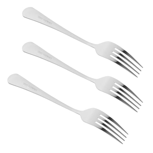 AUTSUPPL 3 pezzi Forchette in Acciaio Inossidabile per Dessert e Frutta Forchettine da Tavola con Lame Lisce per Insalate Torte e Antipasti Uso e