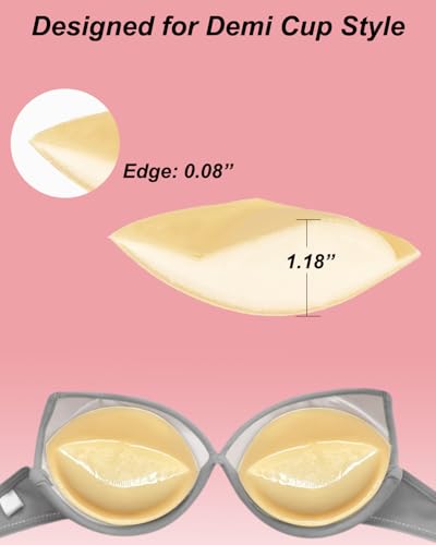 Image of Bra Pads Inserts, Double Sided Sticky Backless Bra Inserts Ultra Instant Lift Padded Swimsuit Sport Bra Breast Enhancers